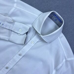 Twillory Shirt Mens 14.5 32-33 White Performance Stretch Trim Fit Button Up READ
